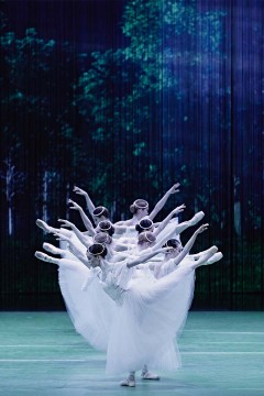Group of ballerina on the stage of Giselle