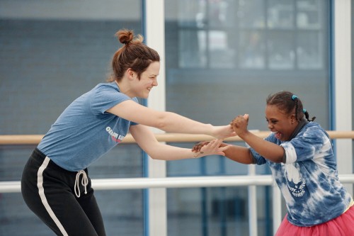 A dance therapy class offered by the National Centre for Dance Therapy at Les Grands Ballets