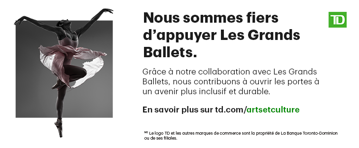 Publicité de TD pour Casse-Noisette des Grands Ballets